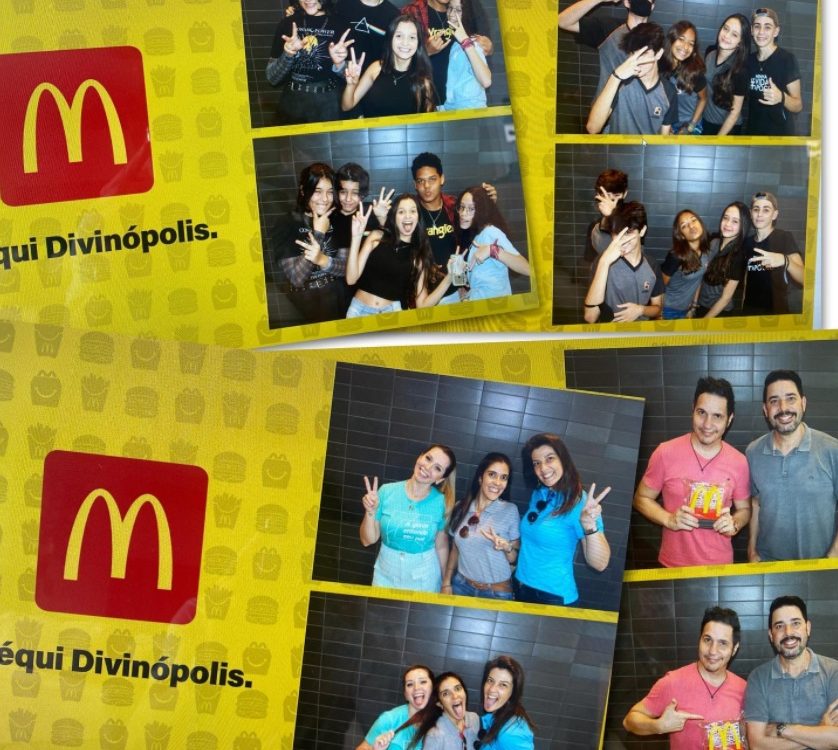 INAUGURAÇÃO MCDONALDS DIVINOPOLIS CABINE KBINE DE FOTO IPIXX TOTEM FOTO NA HORA BH BELO HORIZONTE