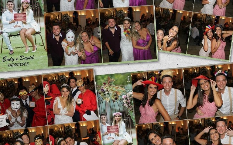 TOTEM CABINE DE FOTO INSTANTANEA PLATAFORMA 360 SPIN IPIXX BH BELO HORIZONTE EVENTO CASAMENTO ENDY E DAVID MARÇO 2023