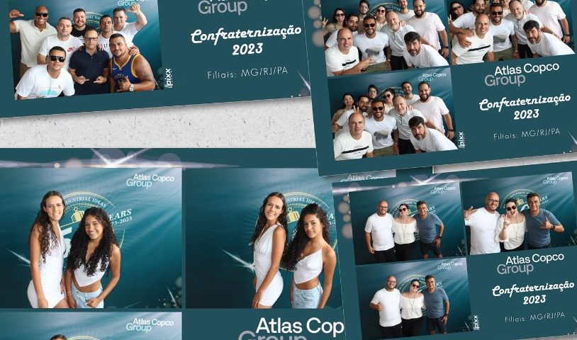 TOTEM DE FOTO INSTANTANEA CABINE KBINE EVENTO BH BELO HORIZONTE MG ATLAS GROUP DEZEMBRO 2023