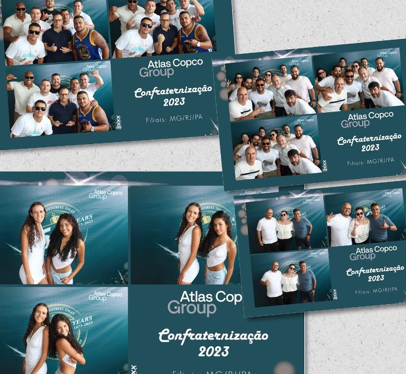 TOTEM DE FOTO INSTANTANEA CABINE KBINE EVENTO BH BELO HORIZONTE MG ATLAS GROUP DEZEMBRO 2023